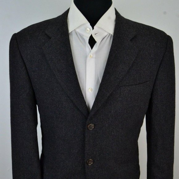 Hickey Freeman Canterbury Gray Cashmere Blend coat
